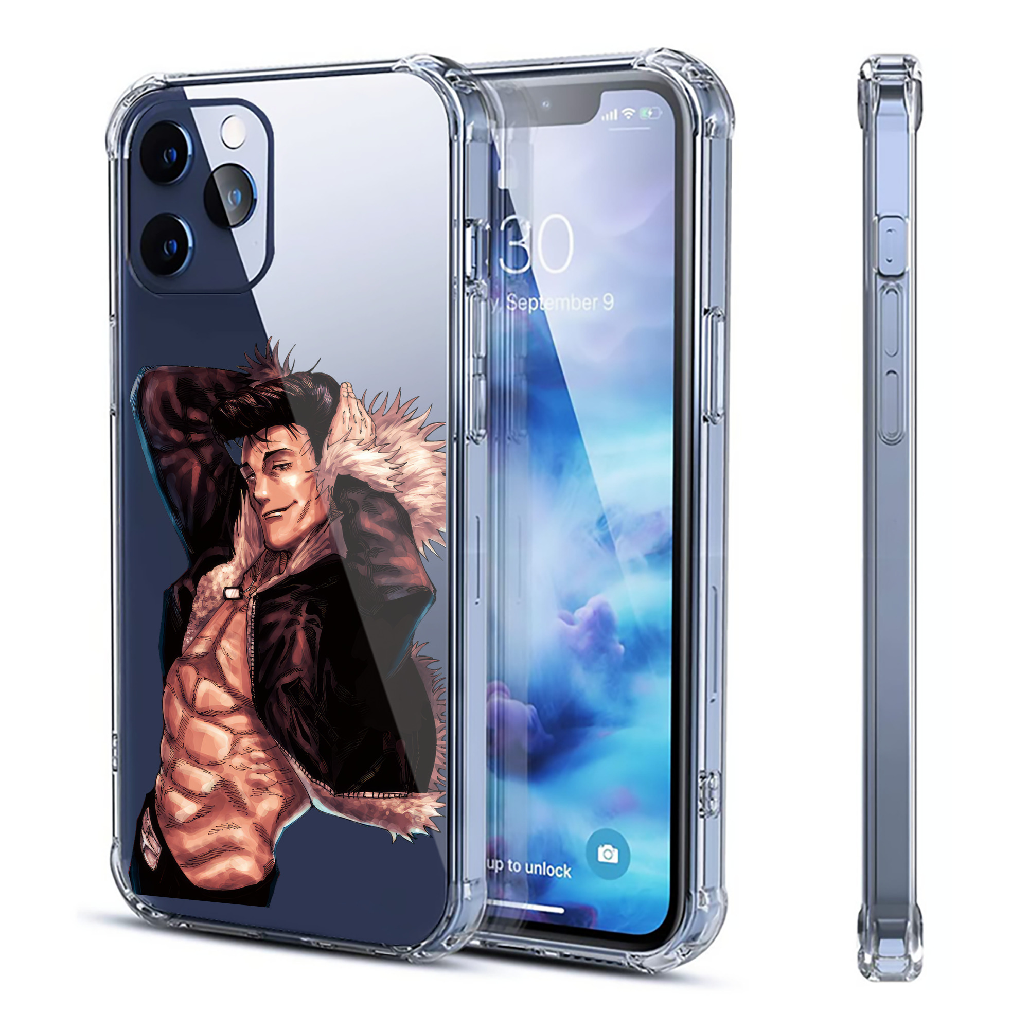 （画像用） 呪術廻戦 Jujutsu Kaisen 【iPhone 12シリーズ対応】透明スマホケース（クリアソフトケース）